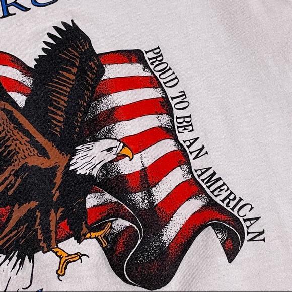 American Flag Eagle Desert Storm Patriotic T Shirt - Picture 6 of 12
